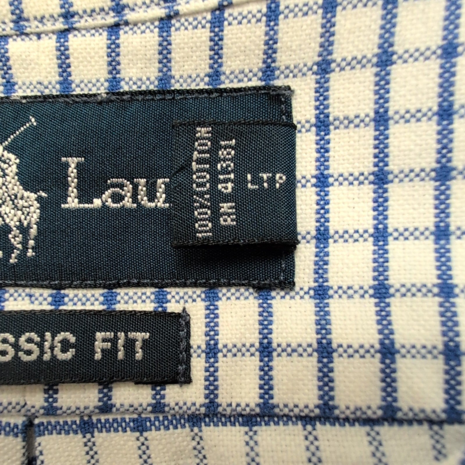 Chemise Ralph Lauren Taille M Classic Fit Bleue Carreaux Oxford Manches Courtes