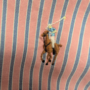 Chemise Ralph Lauren Yarmouth XL rose rayures logo marron coton