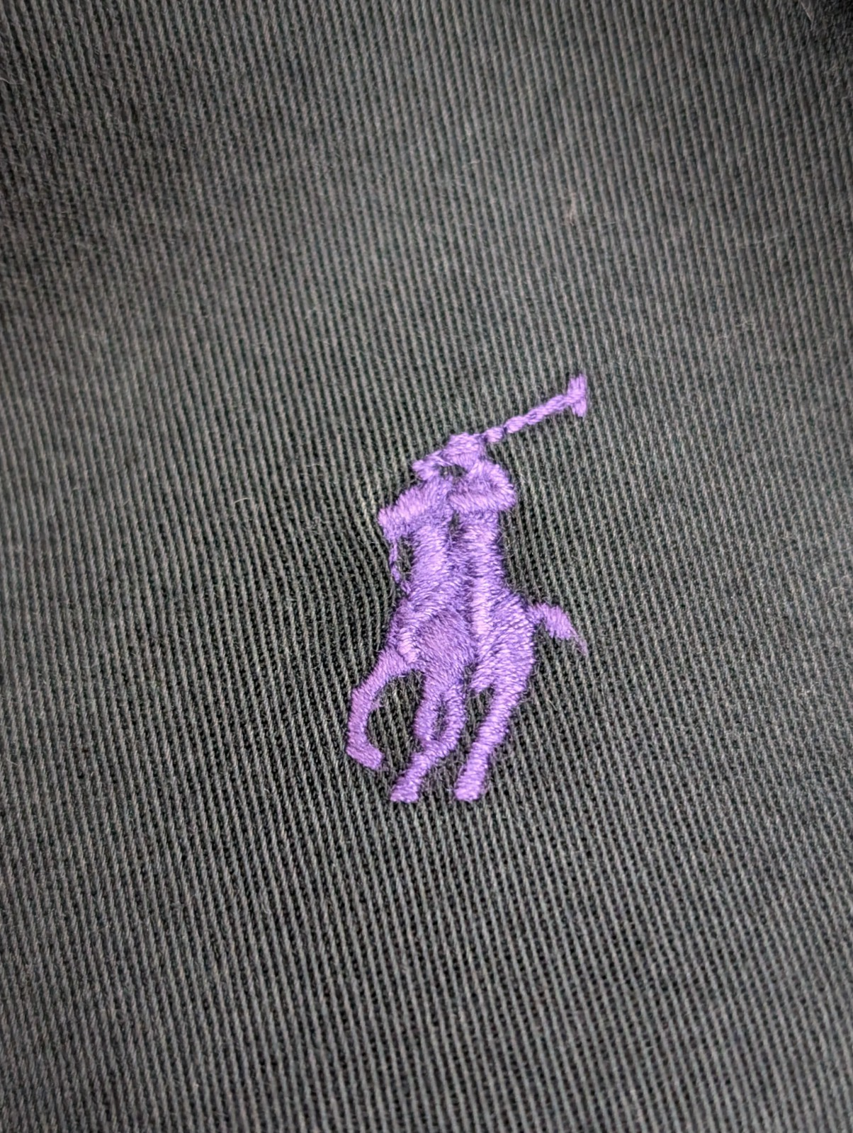 Chemise Ralph Lauren Homme XL XXL Noir Délavé Vintage Logo Violet Coupe Blake
