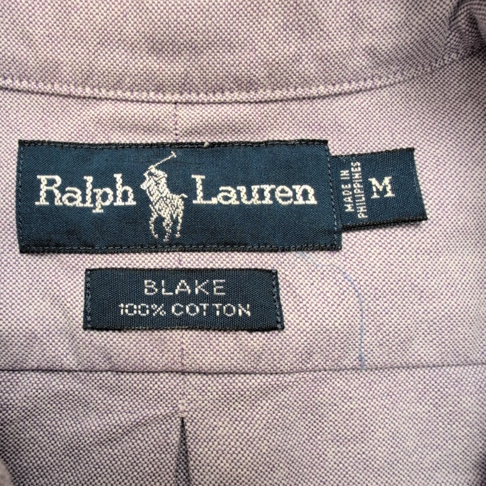 Chemise Ralph Lauren Blake Taille M Mauve Coton Oxford Manches Courtes