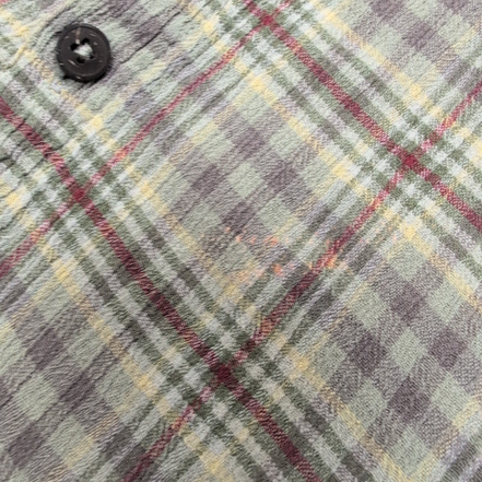 Chemise Patagonia L Marron Orange Carreaux Coton Bio Portugal manches courtes