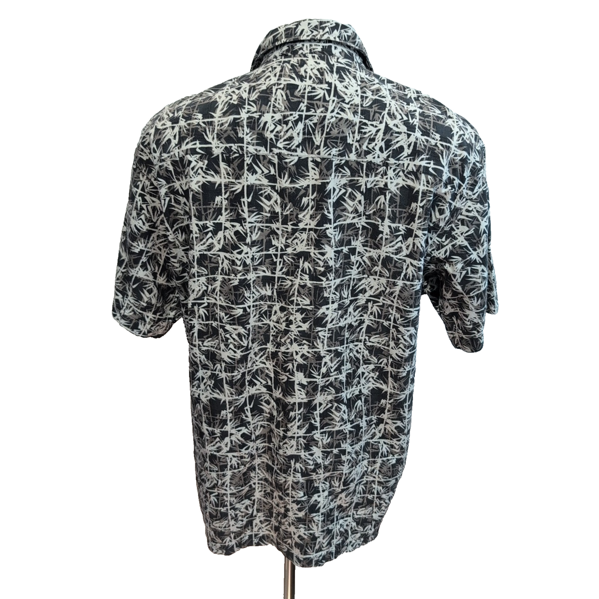 Chemise Hawaïenne Pendleton Soie Coton Noir Bambou M