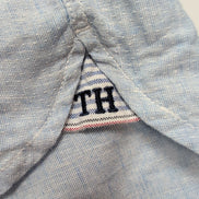 Chemise Tommy Hilfiger Homme Taille S Bleu Clair Lin Coton Logo Brodé