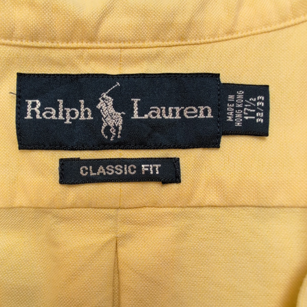 Chemise Ralph Lauren Classic Fit XL XXL Hong Kong Jaune manches courtes