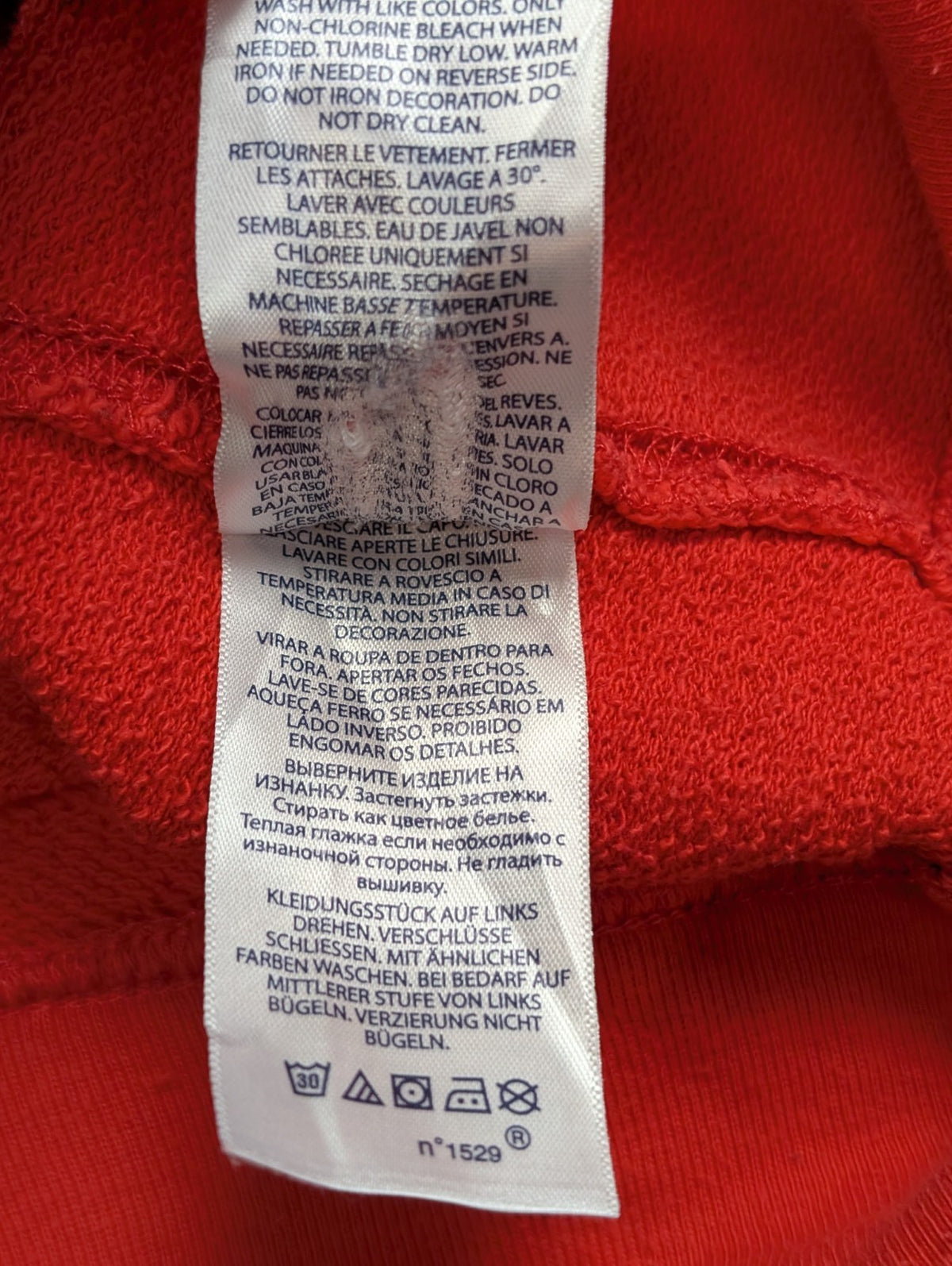 Veste à capuche Polo Ralph Lauren rouge Polo 67 flocage vintage S