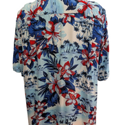Chemise Hawaïenne George 100% Rayonne - Motif Fleuri & Palmiers - XL