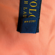 Chemise Polo Ralph Lauren Enfant XL 170/96A Orange Pastel Coton Logo Vert