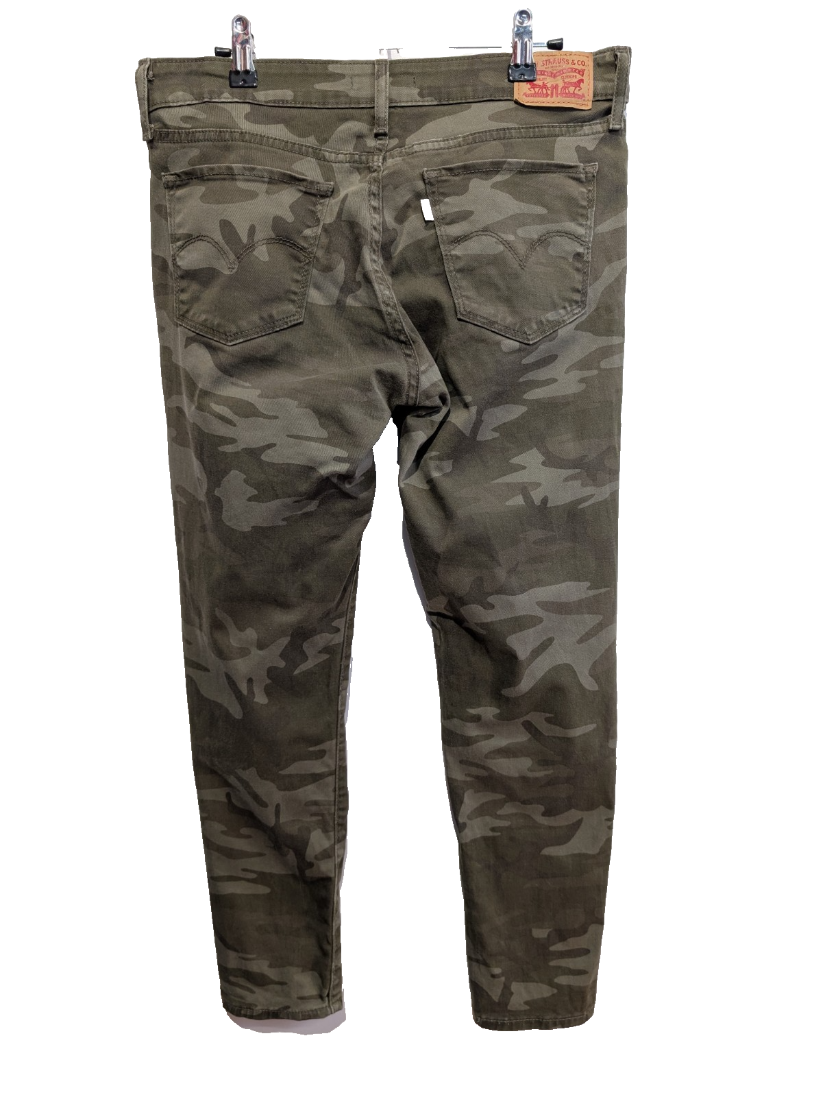 Pantalon Levi's 711 Skinny Stretch Femme Camouflage Armée T40 W29 Militaire