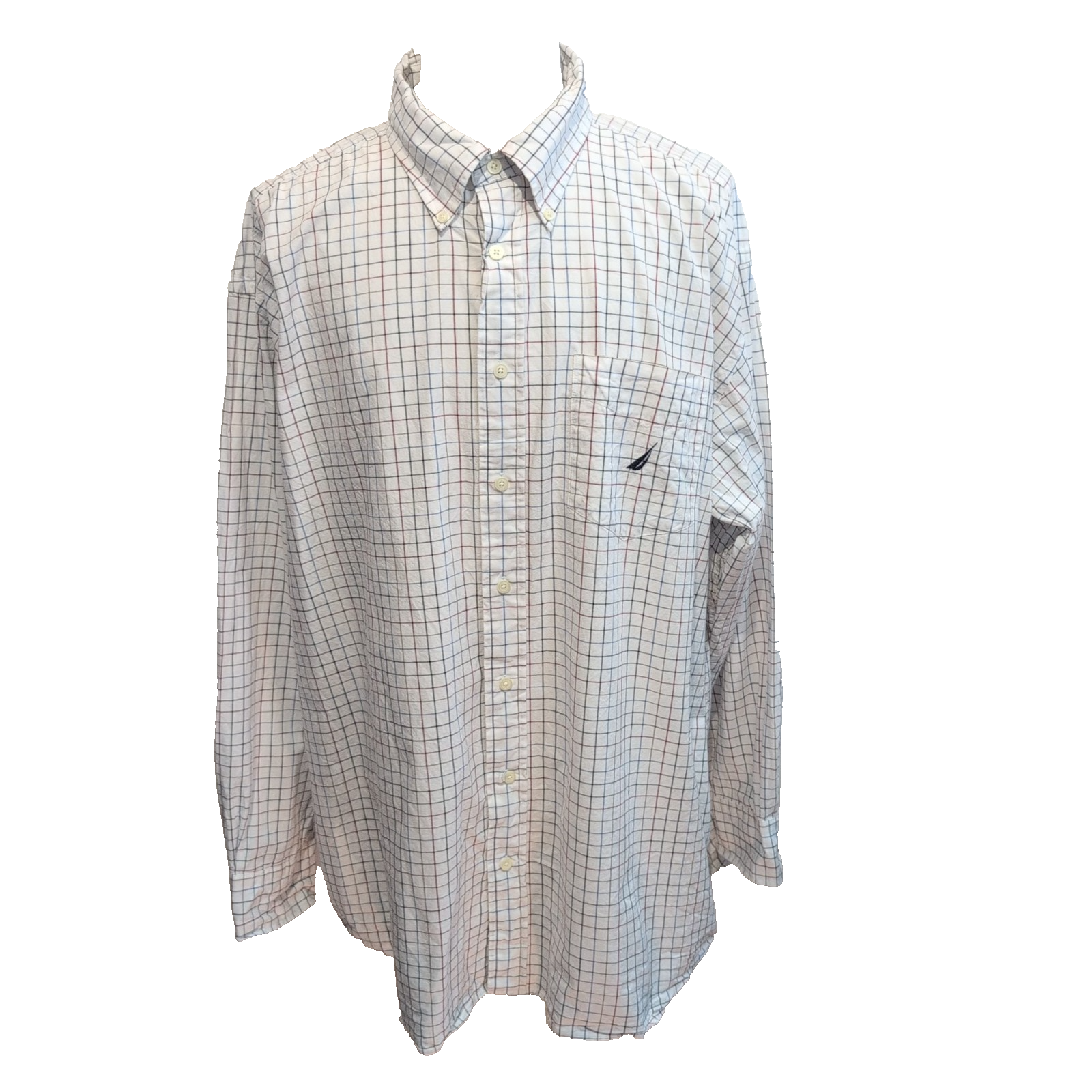 Chemise Nautica 3XL Carreaux Multicolores 100% Coton manches longues