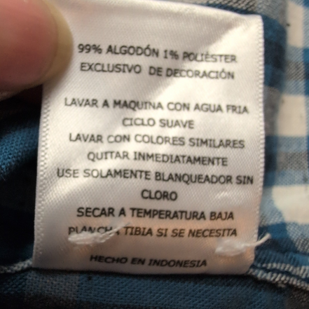 Chemise LEVI'S Homme XL Bleue et Blanche à Carreaux manches courtes