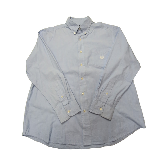 Chemise CHAPS bleue uni taille L #71e