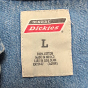 Chemise Dickies L Jean Bleu 100% Coton Poche Stylo Workwear manches longues