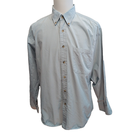 Chemise Pendleton XL Vert Clair Carreaux 100% Coton Poche Homme