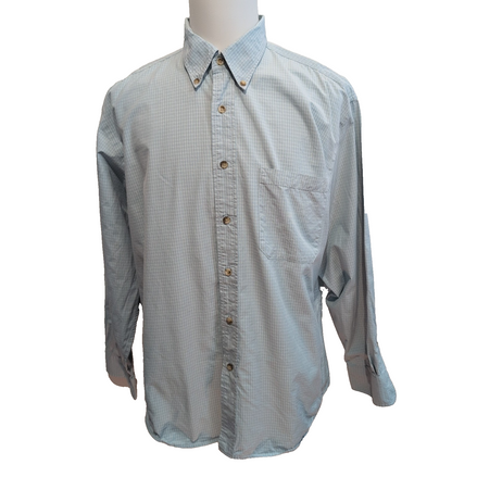 Chemise Pendleton XL Vert Clair Carreaux 100% Coton Poche Homme