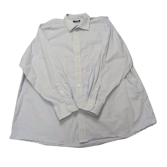 Chemise Chaps blanc bleu lila à carreaux taille XXXL #47e