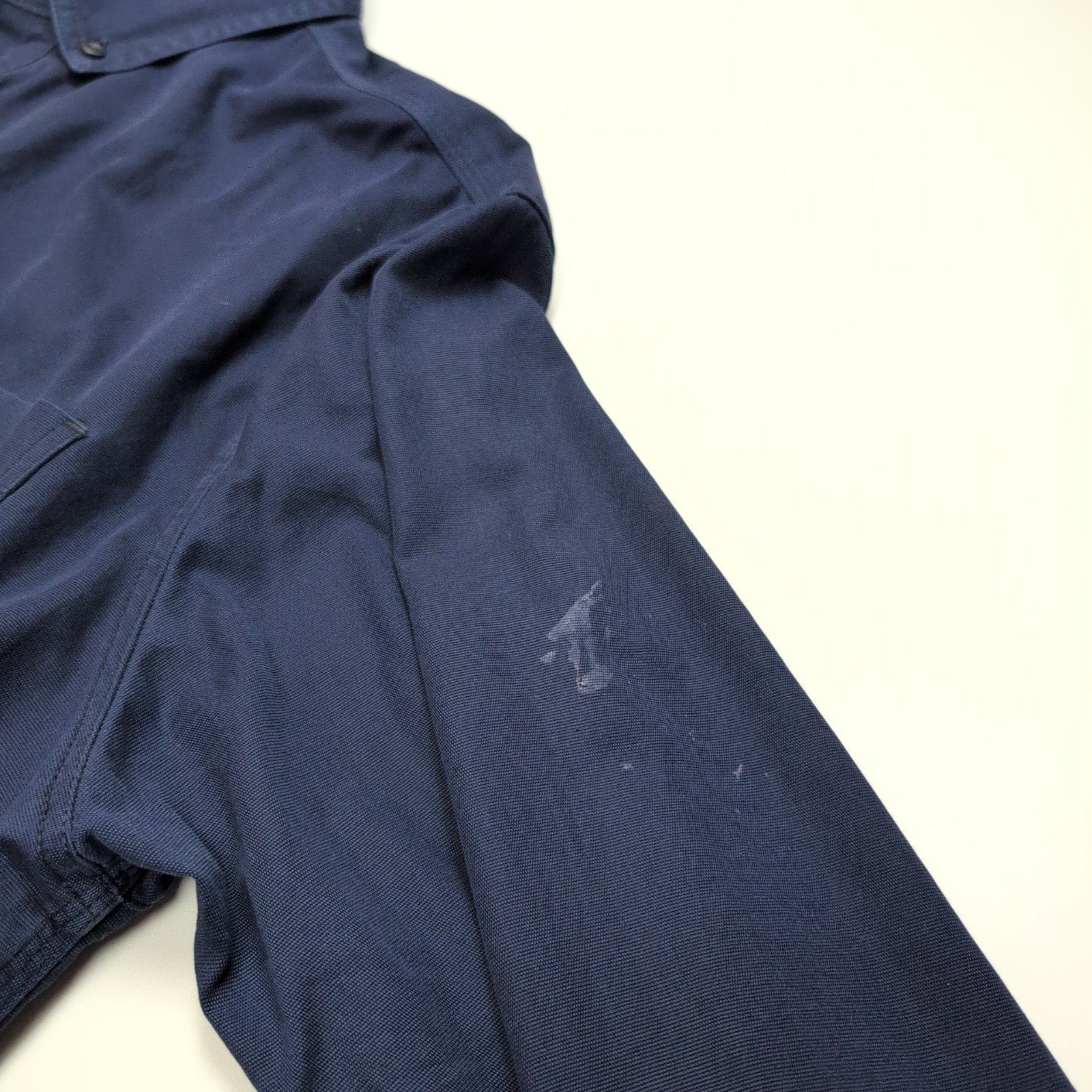 Chemise Carhartt 2XL Tall Relaxed Fit Bleu Marine 2 Poches Zip manches courtes
