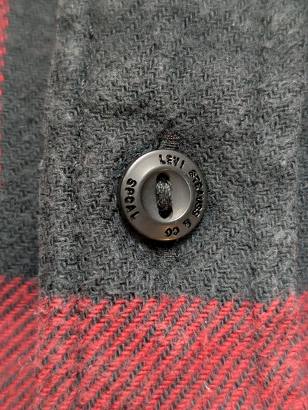 Chemise LEVI'S Standard Flanelle Épaisse Grands Carreaux Rouge & Noir Taille M