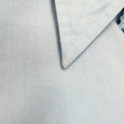Chemise Sears XL Bleu Uni Col Pointe Manches Courtes Permanent Press