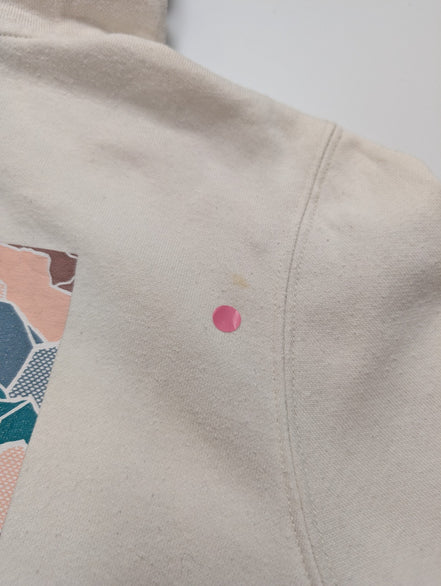 The North Face Sweat à Capuche Blanc - Grand Logo Carré au Dos - Taille XL Femme