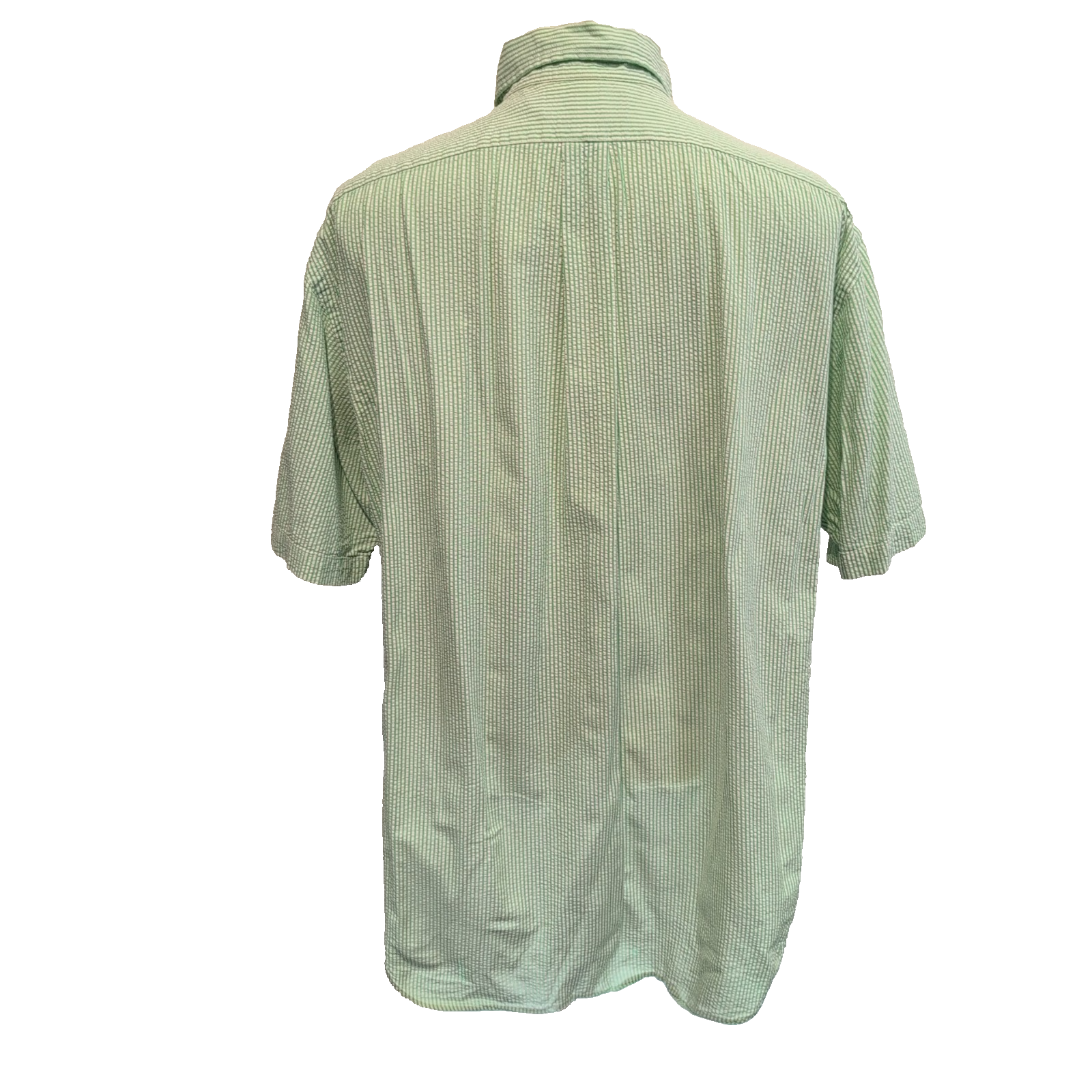 Chemise Ralph Lauren XL Verte Rayures Manches Courtes Classic Fit BD Shirt
