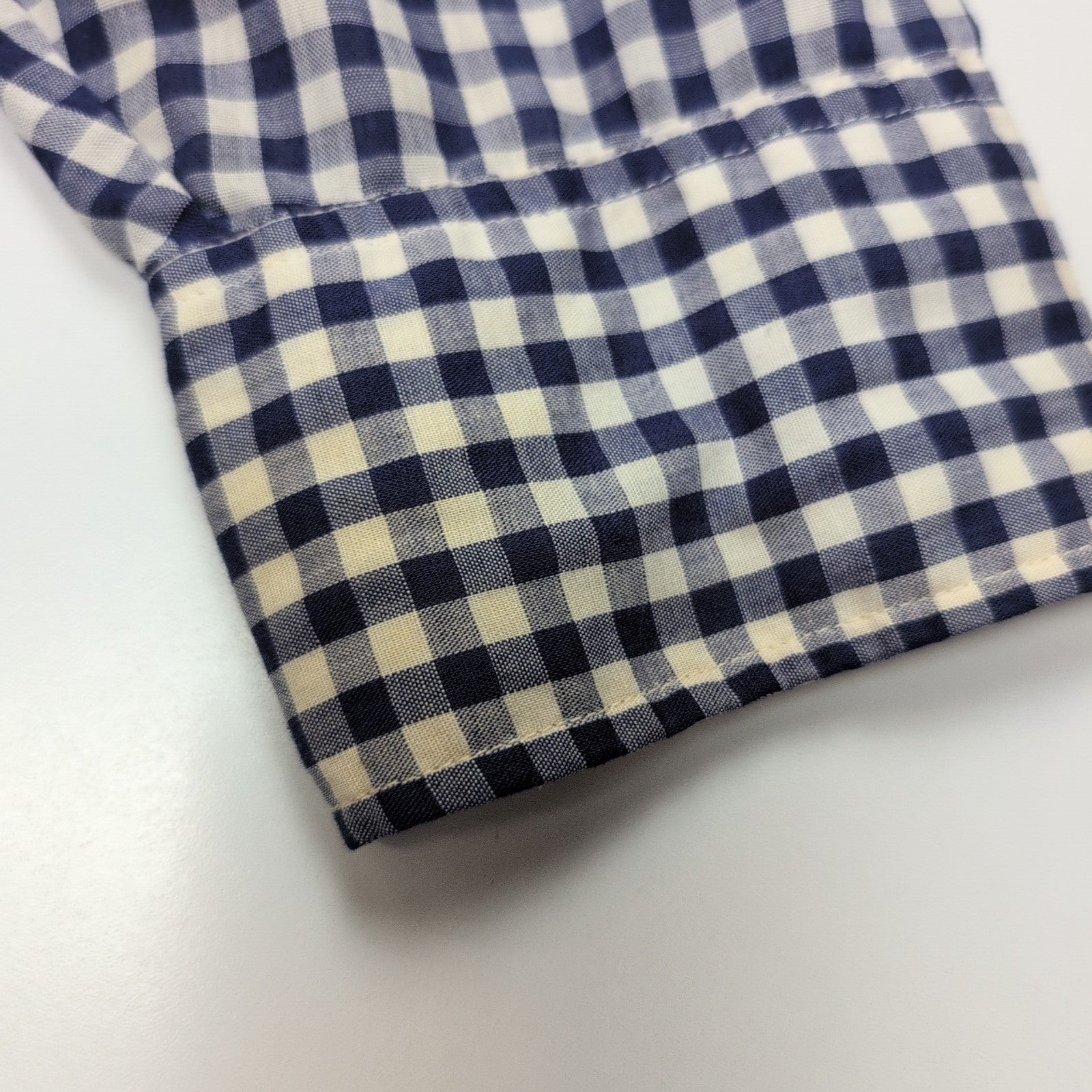 Chemise Levi's western vintage L bleu carreaux col pointu manches longues