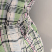 Robe d'été Femme Coton Carreaux Vert Bleu Bretelles Réglables M
