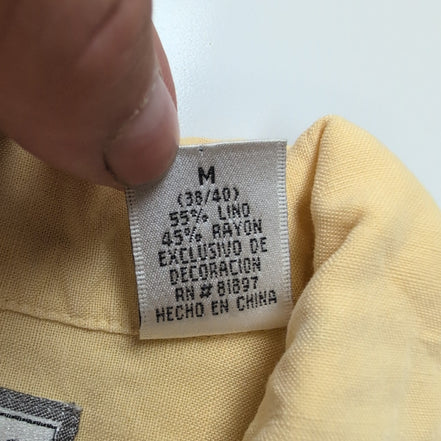 Chemise Hawaïenne Monte Carlo M Lin Rayonne Style Cuba Panama Beige