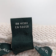 Pull Lauren Ralph Lauren femme L blanc écru maille ajourée col roulotté