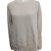 Pull Lauren Ralph Lauren Femme Blanc Crème Doublé Coton Taille M Excellent État