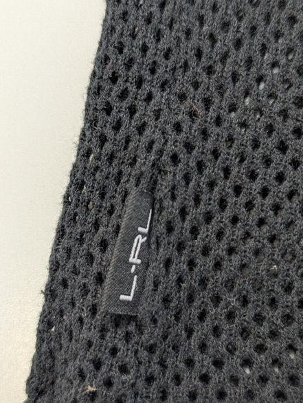Pull LAUREN Ralph Lauren Active M noir maille ajourée transparente coton