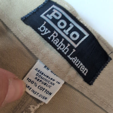Pantalon Chino Polo Ralph Lauren W33 L34 Crème À Pinces 100% Coton