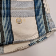 EDDIE BAUER Flanelle Bleu Blanc M Comme Neuve TACHE MINIME Coton Épais | 327S