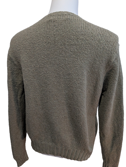 Pull POLO Ralph Lauren Col rond Vert Kaki - 17% Laine / 83% Coton - Taille L