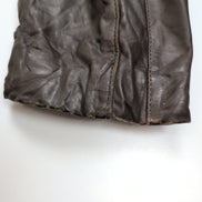 🧥 WILSONS LEATHER Blouson Cuir Marron Doublure Sherpa Hiver Taille 40 M/L |38c