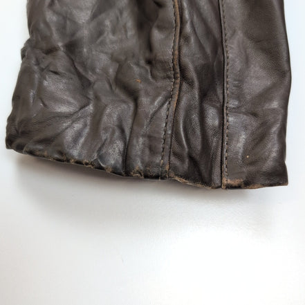 🧥 WILSONS LEATHER Blouson Cuir Marron Doublure Sherpa Hiver Taille 40 M/L |38c