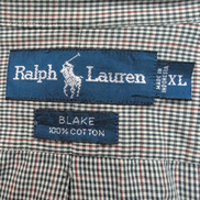 Chemise Ralph Lauren Blake XL/XXL Bleu Rouge Petits Carreaux Button Down Shirt