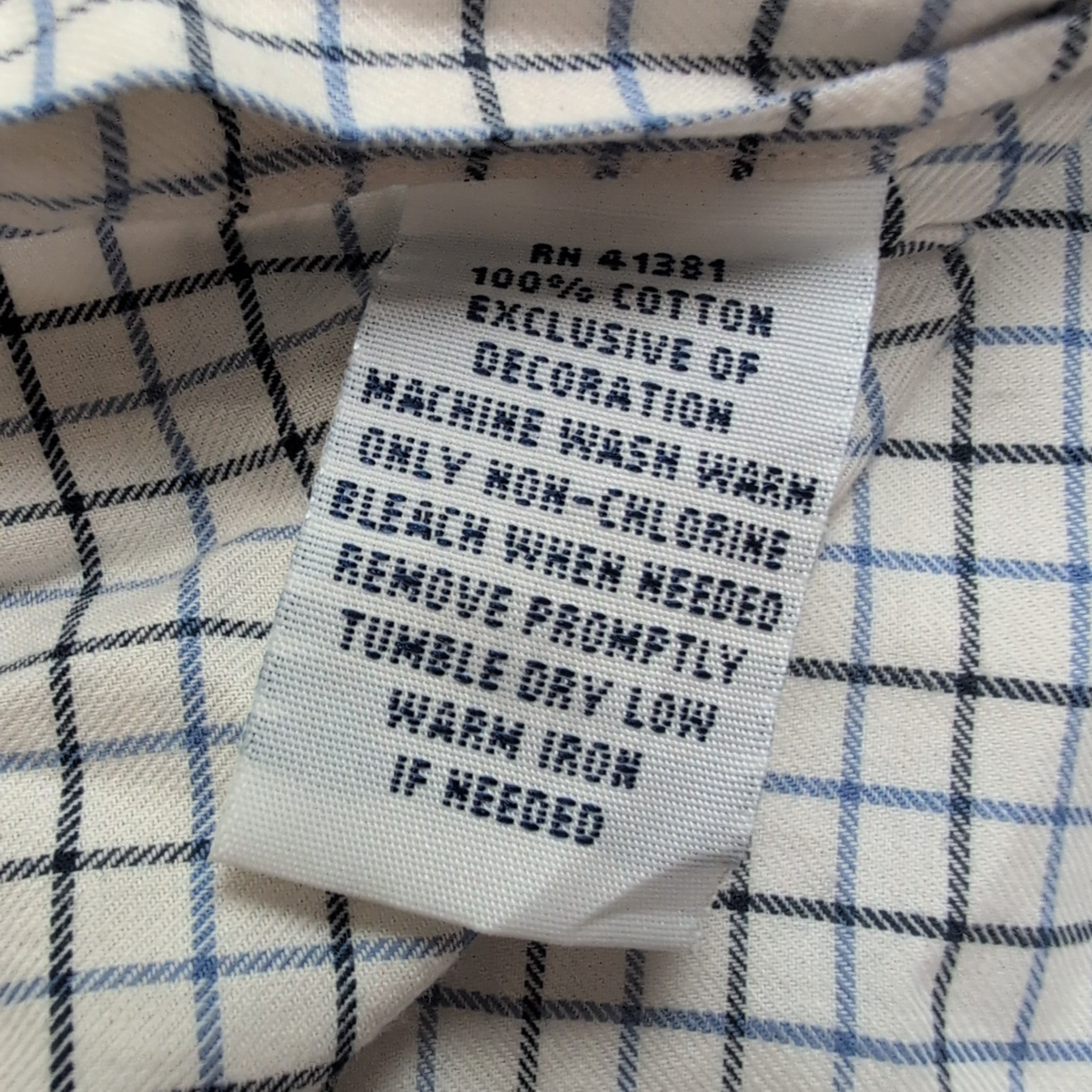 Chemise Ralph Lauren L Blanche Carreaux Bleu Noir Logo Marine Button Down Shirt
