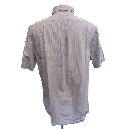 Chemise Ralph Lauren XL Lilas Rayures Gaufrée Logo Vert Button Down Shirt