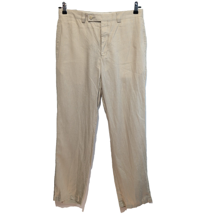 Pantalon Calvin Klein 100% Lin Crème Chino Taille W32 (voir mesures)