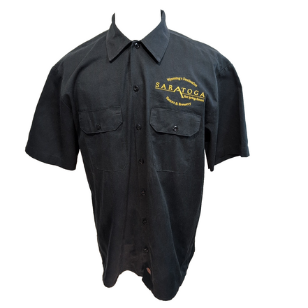 Chemise Dickies L Noire Brewery Workwear Brodée Saratoga WY USA