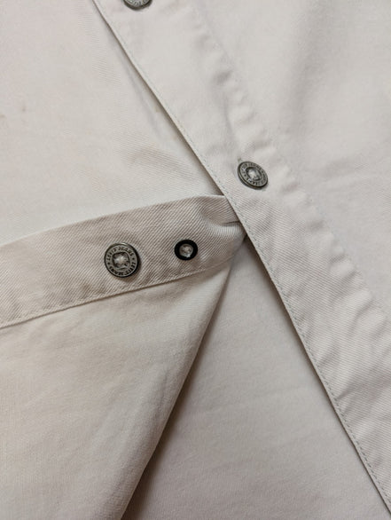 CHEMISE LEVI'S Jean Lourd Blanc Cassé XXL Homme Vintage Bouton Métal