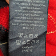 Pull Femme Tommy Hilfiger Col V Losanges Rouge - Détails Dorés  Taille L