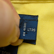 Ralph Lauren Chemise Blake M Jaune Logo Marron Manches Courtes
