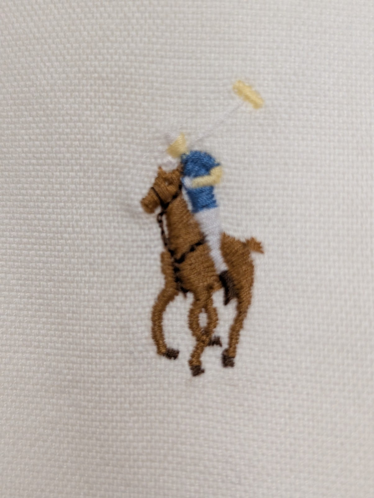 Chemise Polo Ralph Lauren Performance Blanche Manches Longues T. 4X Big 4XL 5XL