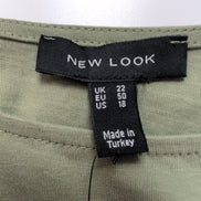 Haut New Look Femme 50 Vert Kaki Sans Manches Volants Neuf Étiquette