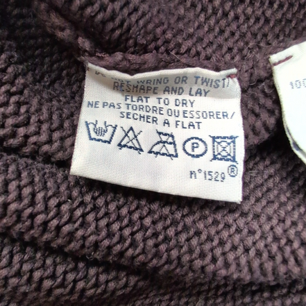 Pull Polo Ralph Lauren col rond bordeaux foncé tirant sur le marron taille L
