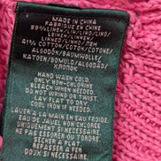 Pull femme LAUREN Ralph Lauren lin coton rose fuchsia maille L