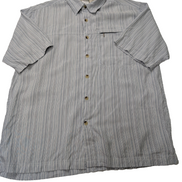Chemise manches courtes The North Face bleue à rayures taille M #111msch