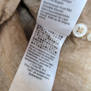 Chemise J.Crew Slim Fit M L Marron Clair Irish Linen Baird McNutt manches long
