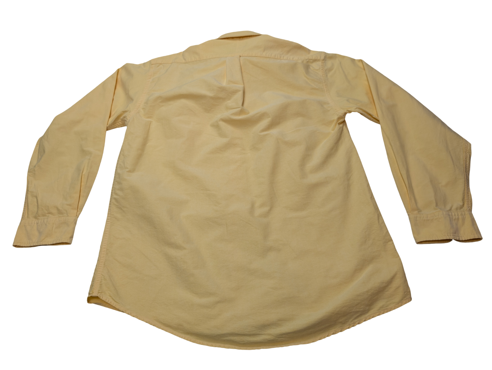 Chemise Ralph Lauren jaune uni logo jaune avec poche taille L #2104